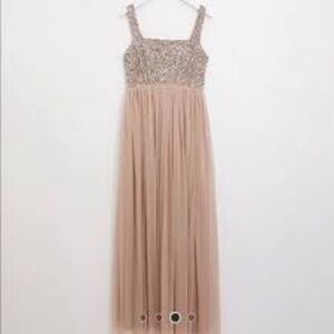Elegant Beige Evening Gown